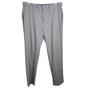 Saddlebred Men's Gray Performance Straight Leg Dress Pants Trousers Career 40x32